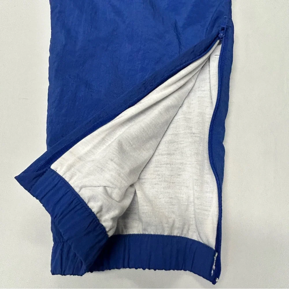 Vntg Reebok Womens Jogger Pants Size L High Rise Tapered Gym 90s Streetwear Blue
